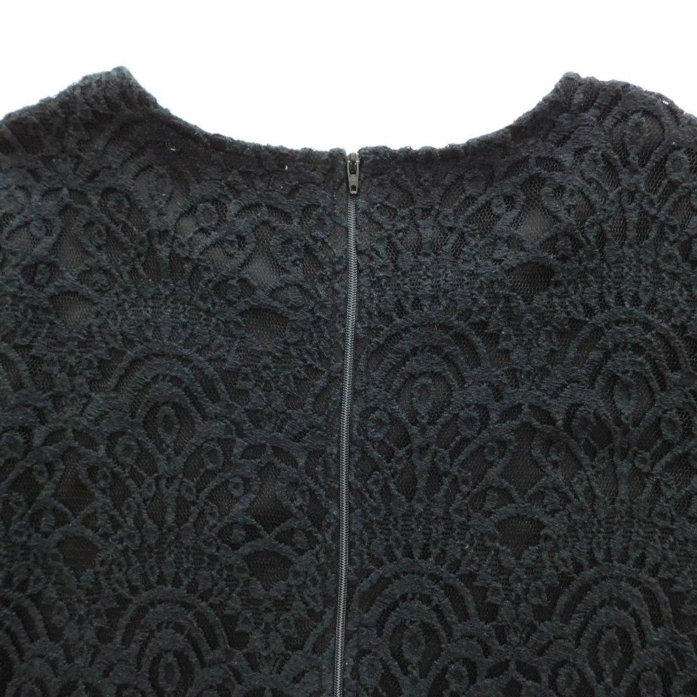 Downeast A-Line Black Lace Midi-length Dress with Lining, Size M - Picture 4 of 7